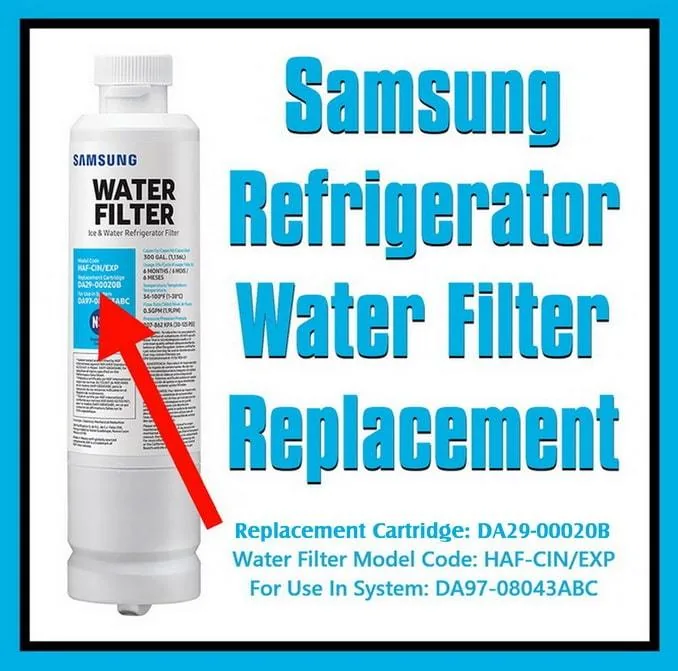 refrigerator water filter model number location