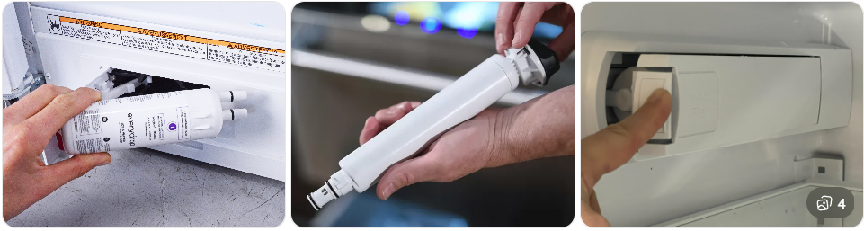 refrigerator water filter types and cartridge installation